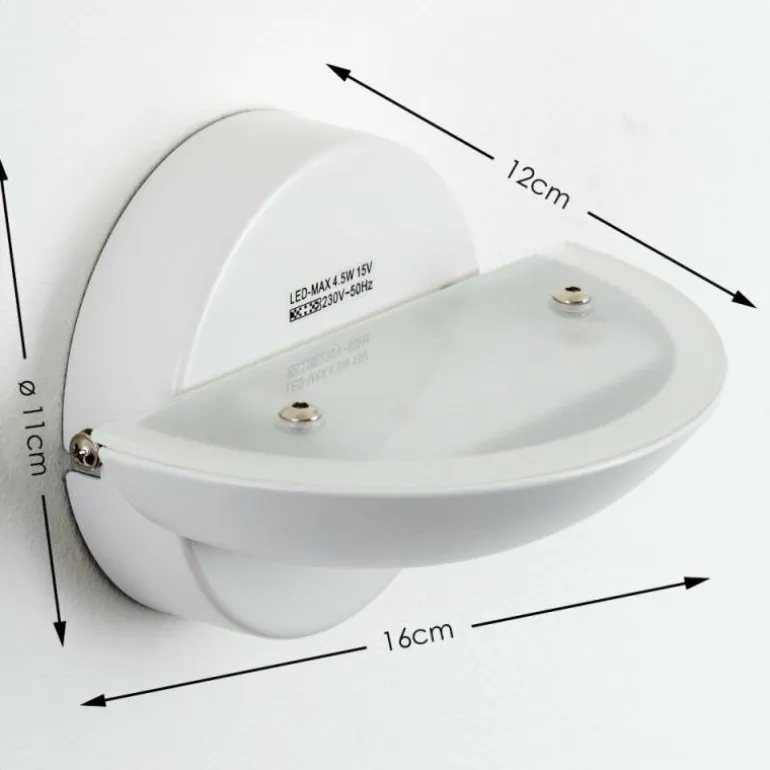 Applique murale Dominical LED Blanc, 2 lumières