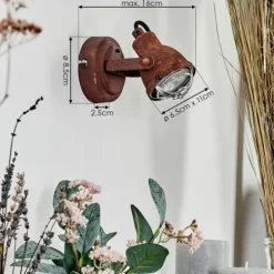Applique murale Drobak Rouille, 1 lumière