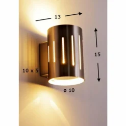 Applique murale Eglo Madras 1 Chrome, Acier inoxydable, Nickel mat, 1 lumière