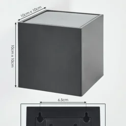 Applique murale extérieure solaire Lapeer LED Noir, 1 lumière