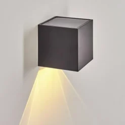 Applique murale extérieure solaire Lapeer LED Noir, 1 lumière