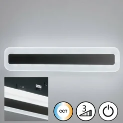 Applique murale Fischer & Honsel Streep LED Noir, 1 lumière