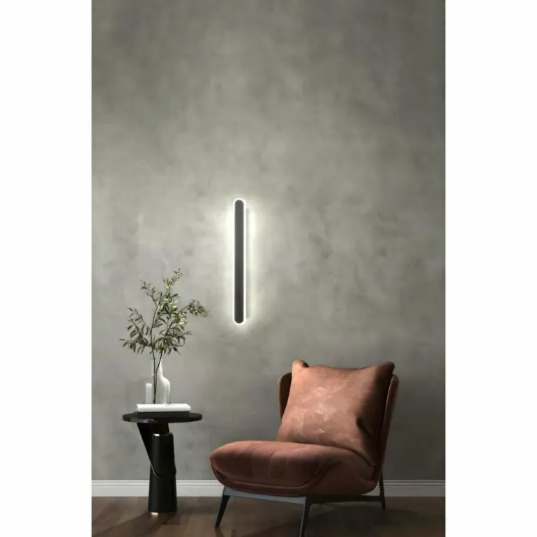 Applique murale Fischer & Honsel Stretto LED Noir, 1 lumière