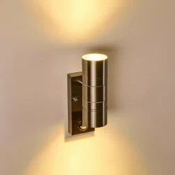 Applique murale Froslev LED Chrome, 2 lumières, Détecteur de mouvement