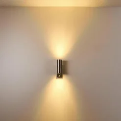Applique murale Froslev LED Chrome, 2 lumières, Détecteur de mouvement