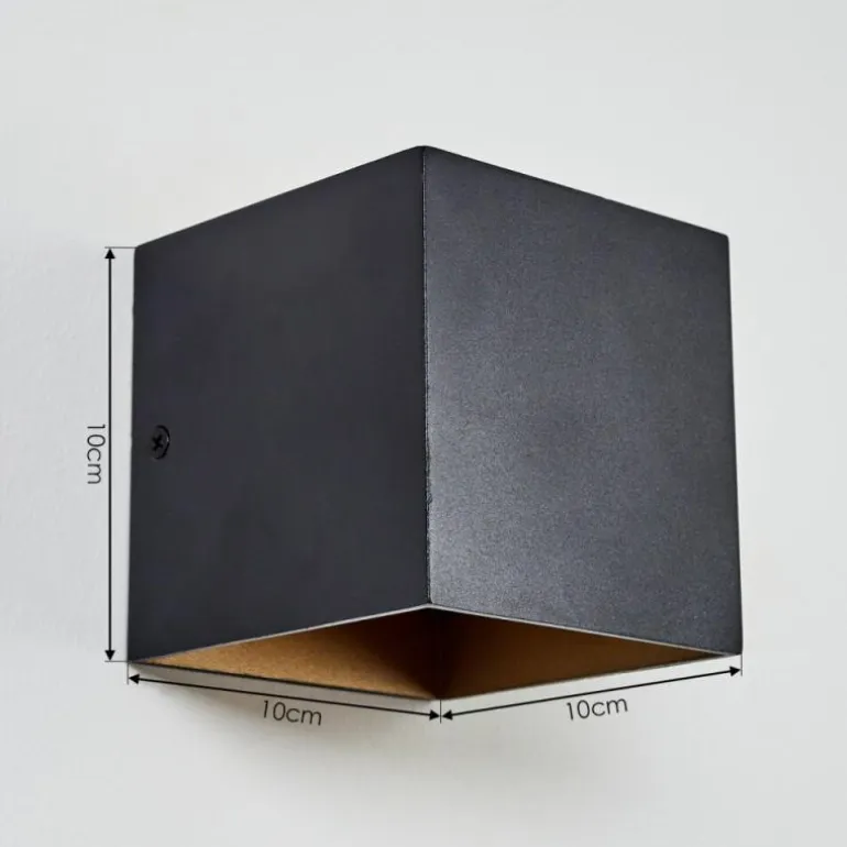 Applique murale Fulufo LED Cuivre, Noir, 1 lumière