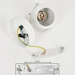 Applique murale Gadmen Chrome, Blanc, 1 lumière