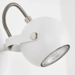 Applique murale Gadmen Chrome, Blanc, 1 lumière