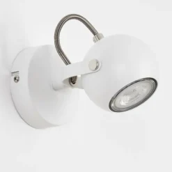 Applique murale Gadmen Chrome, Blanc, 1 lumière