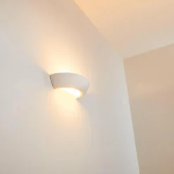 Applique murale Garbagna Blanc, 1 lumière