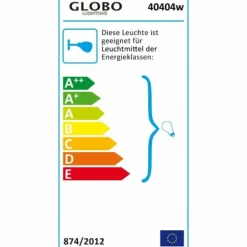 Applique murale Globo BURGUNDY Nickel mat, Blanc, 1 lumière