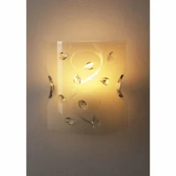Applique murale Globo BURGUNDY Nickel mat, Blanc, 1 lumière
