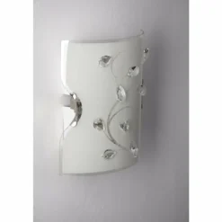 Applique murale Globo BURGUNDY Nickel mat, Blanc, 1 lumière