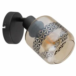 Applique murale Globo LAZARUS Noir, 1 lumière