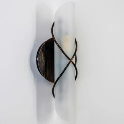 Applique murale Globo RANIA Acier inoxydable, Noir, Blanc, 1 lumière
