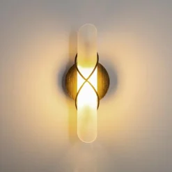 Applique murale Globo RANIA Acier inoxydable, Noir, Blanc, 1 lumière