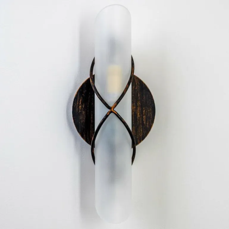 Applique murale Globo RANIA Acier inoxydable, Noir, Blanc, 1 lumière