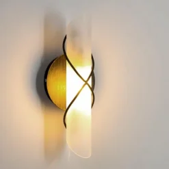 Applique murale Globo RANIA Acier inoxydable, Noir, Blanc, 1 lumière