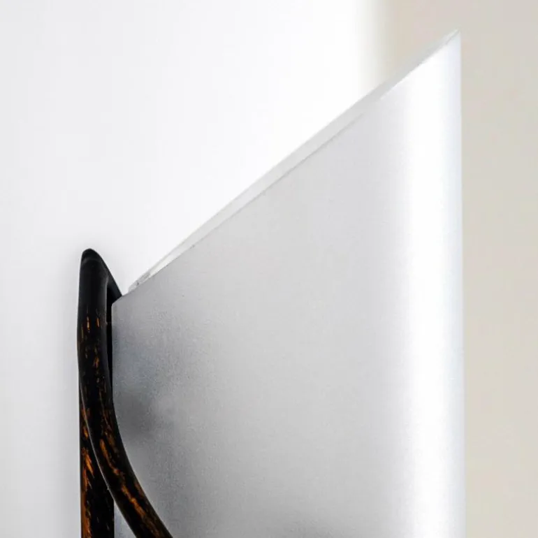 Applique murale Globo RANIA Acier inoxydable, Noir, Blanc, 1 lumière