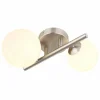 Applique murale Globo RIHA LED Nickel mat, 2 lumières