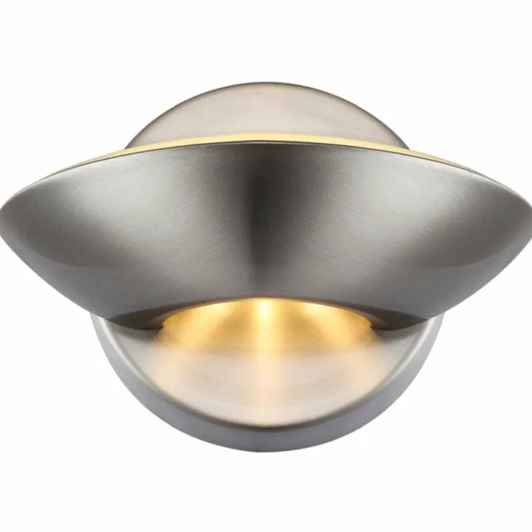 Applique murale Globo Sammy LED Nickel mat, 2 lumières