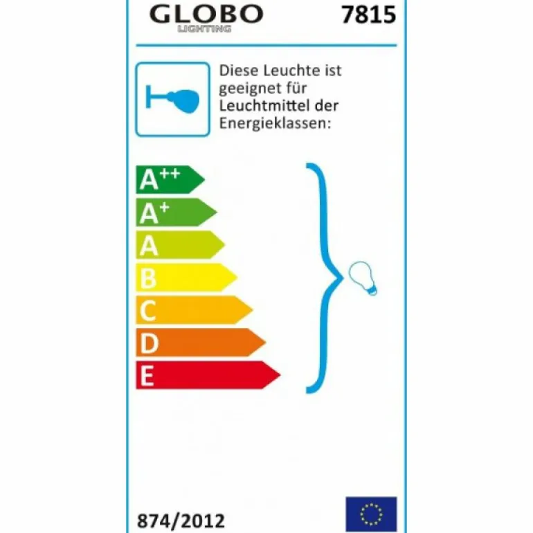 Applique murale Globo SPACE Acier inoxydable, Nickel mat, Blanc, 1 lumière