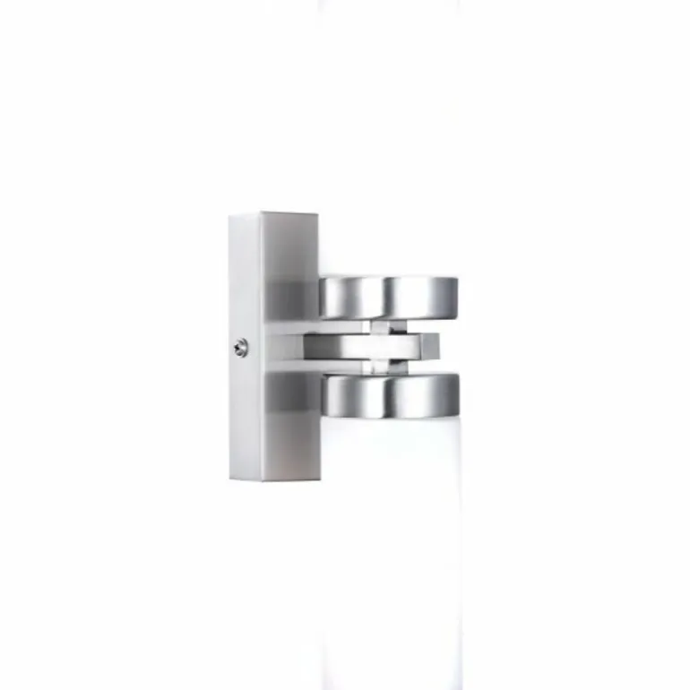 Applique murale Globo SPACE Chrome, Acier inoxydable, Nickel mat, Blanc, 2 lumières