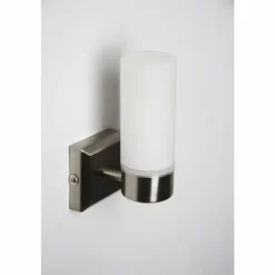 Applique murale Globo SPACE Acier inoxydable, Nickel mat, Blanc, 1 lumière