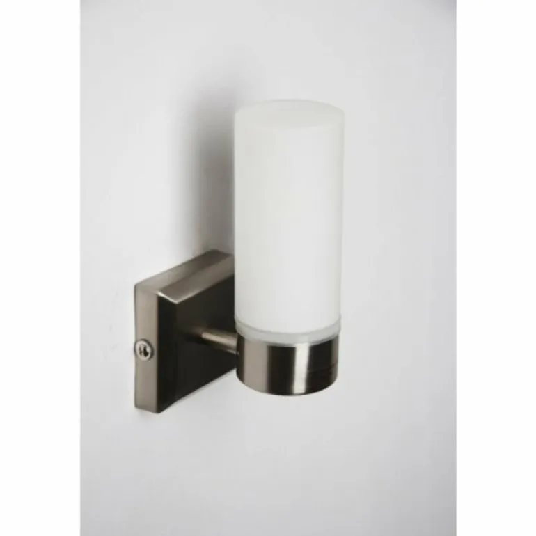 Applique murale Globo SPACE Acier inoxydable, Nickel mat, Blanc, 1 lumière