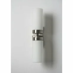 Applique murale Globo SPACE Chrome, Acier inoxydable, Nickel mat, Blanc, 2 lumières