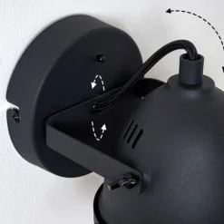 Applique murale Glostrup LED Noir, 1 lumière