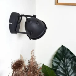 Applique murale Glostrup LED Noir, 1 lumière