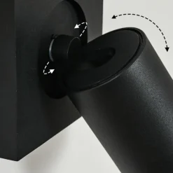Applique murale Hakamken LED Noir, 1 lumière