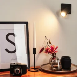 Applique murale Hakamken LED Noir, 1 lumière