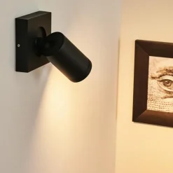 Applique murale Hakamken LED Noir, 1 lumière