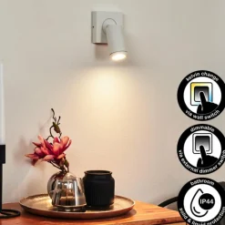 Applique murale Hakamken LED Blanc, 1 lumière