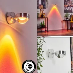 Applique murale Harare LED Chrome, 1 lumière