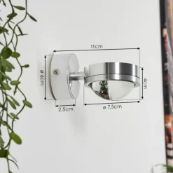Applique murale Harare LED Chrome, 1 lumière