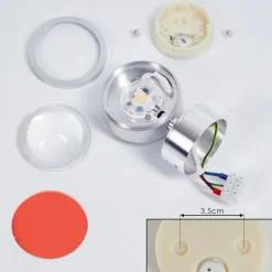 Applique murale Harare LED Chrome, 1 lumière