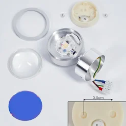 Applique murale Harare LED Chrome, 1 lumière