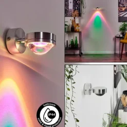 Applique murale Harare LED Chrome, 1 lumière