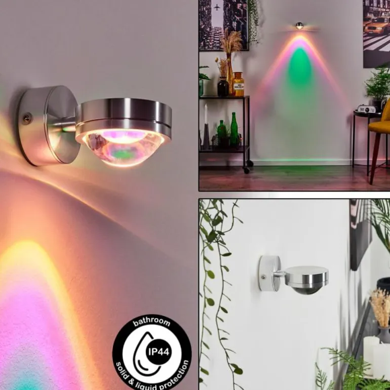 Applique murale Harare LED Chrome, 1 lumière