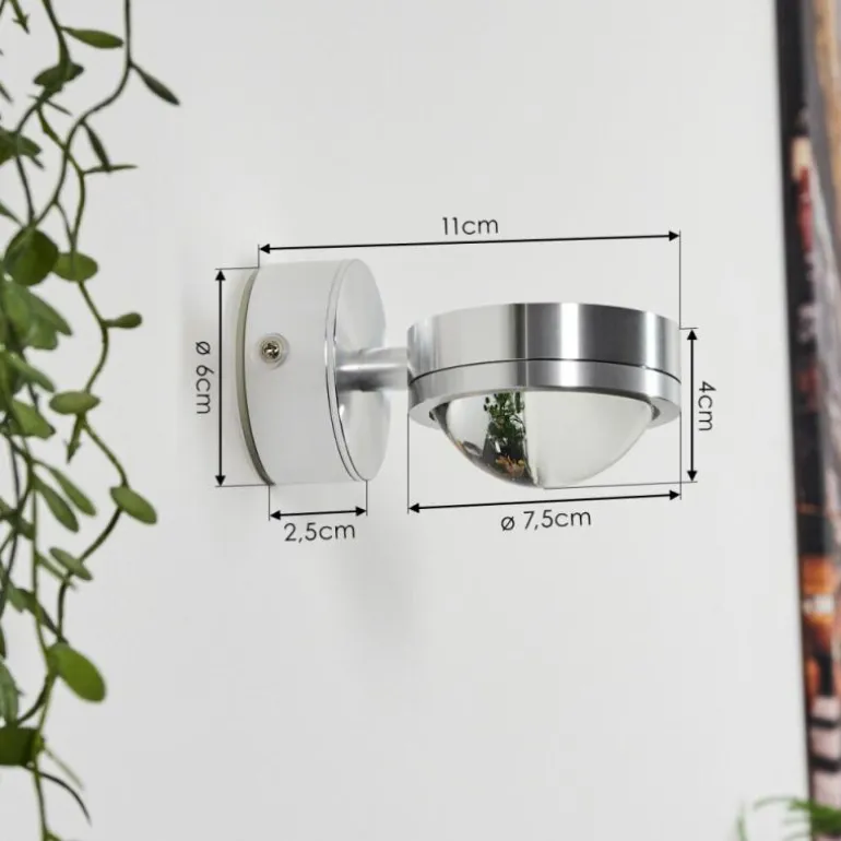 Applique murale Harare LED Chrome, 1 lumière