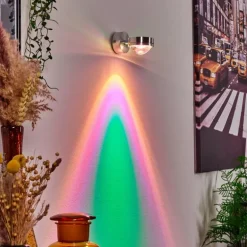 Applique murale Harare LED Chrome, 1 lumière