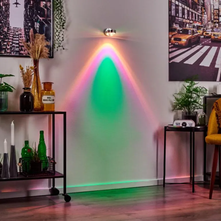 Applique murale Harare LED Chrome, 1 lumière