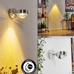 Applique murale Harare LED Chrome, 1 lumière