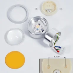Applique murale Harare LED Chrome, 1 lumière