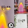 Applique murale Harare LED Chrome, 1 lumière