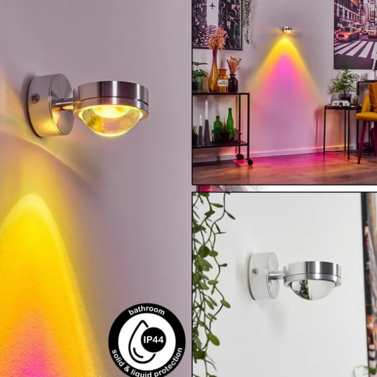 Applique murale Harare LED Chrome, 1 lumière