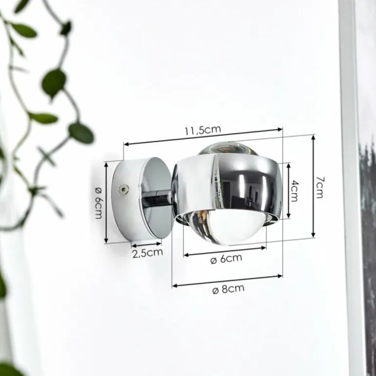 Applique murale Hofstein Sapri Chrome, 1 lumière